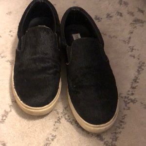 Black slip on sneakers